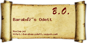 Barabás Odett névjegykártya